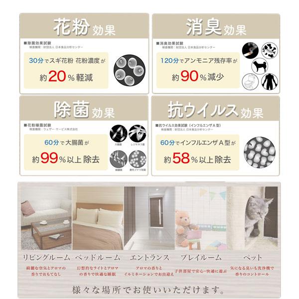 空気清浄機 小型 操作簡単 6畳 450ml アロマウォーター対応 卓上