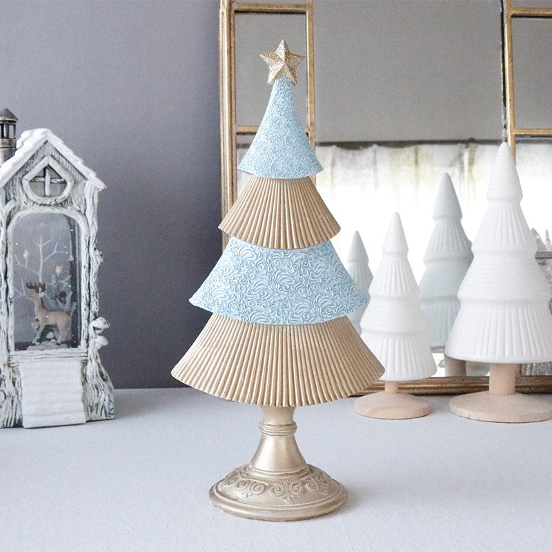 シーズークリスマスツリー置物 新品 ジセラグラハム レジン クリスマスツリー オルゴール 置物