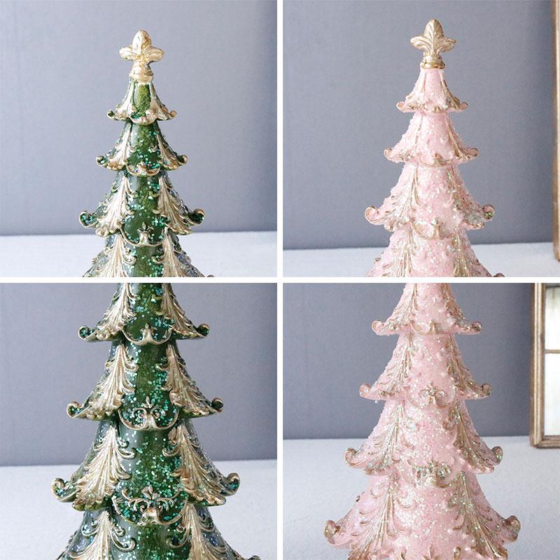 クリスマスツリー 30cm 置物 おしゃれ ヴィンテージツリー グリーン