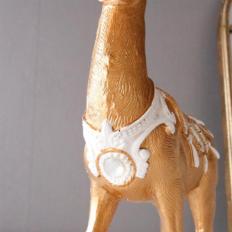 クリスマス トナカイ オブジェ エンブロイダリーディアホワイト ライン