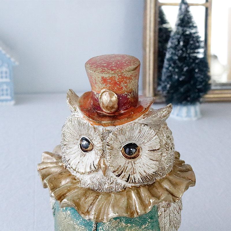 HARMONIER（ハルモニア） ふくろう 置物 クリスマス オブジェ