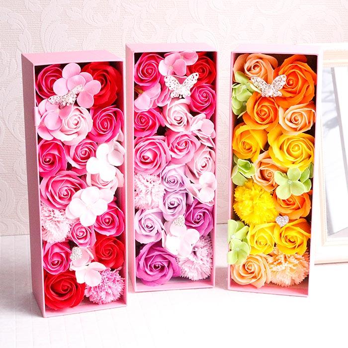 15th Anniversary 陽子 SSP 3枚セット(バラ売り可) Q-FLA ホワイトデー お返し ソープフラワー 入浴剤 バラ ギフト ソープ