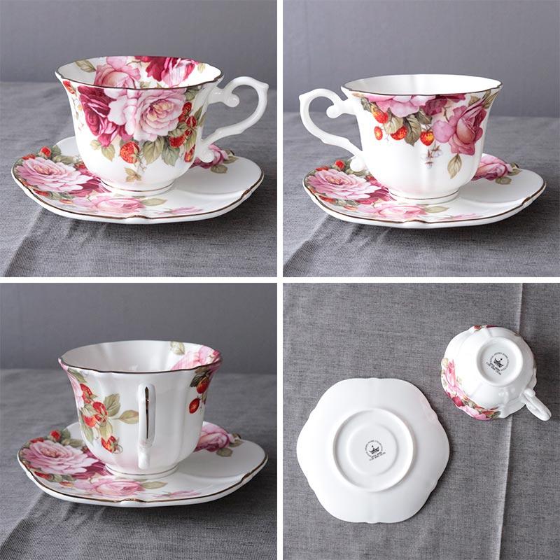コーヒーカップ ソーサー セット 可愛い ティーカップ おしゃれ 花柄 薔薇 雑貨 姫系 誕生日 プレゼント Pa 0136 Zakka Select 通販 Yahoo ショッピング