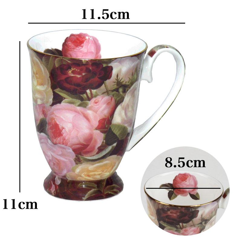 ROYAL ARDEN（ロイヤルアーデン） 花柄マグカップ 薔薇柄 300ml ボーン
