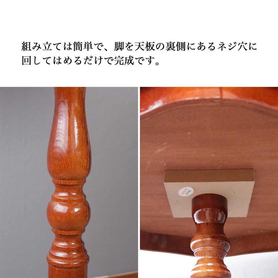 丸テーブル おしゃれ 象嵌 サイドテーブル イタリア家具 ロココ
