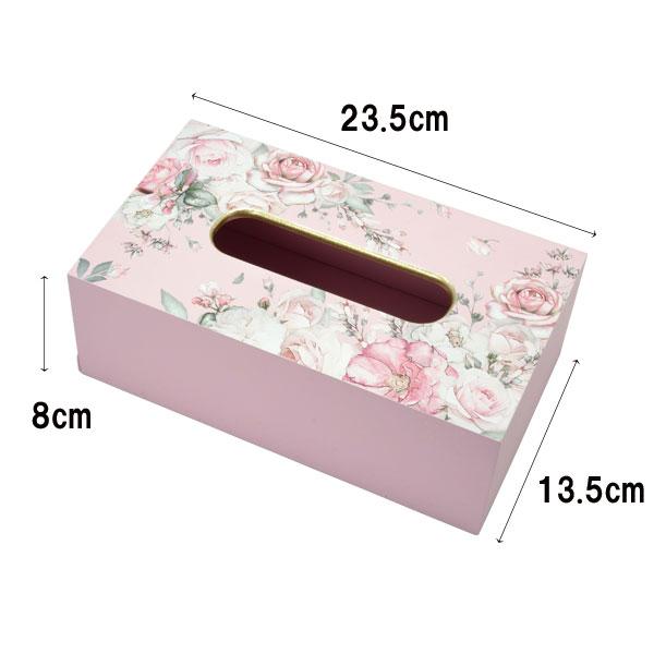 ボックスティッシュカバー ティッシュ ケース おしゃれ 花柄 バラ柄