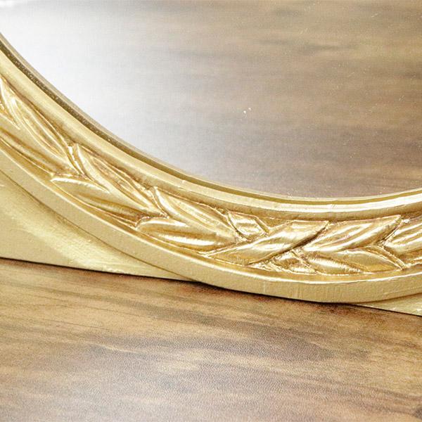 三面鏡 卓上 鏡 おしゃれ 送料無料 イタリア製 ミラー ゴールド