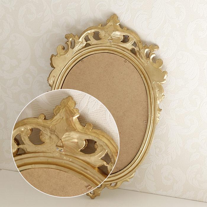 ロココ調　姫系ロマンチック壁掛けミラー　中古 ロココ調姫系ロマンチック壁掛けミラー中古