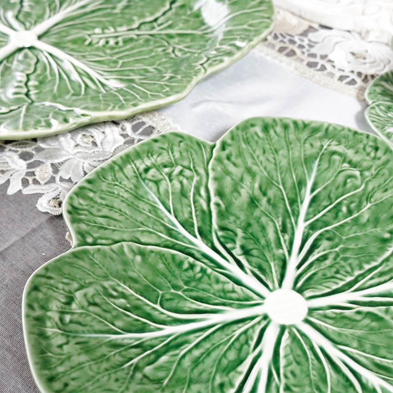 ボルダロ ピニェイロ キャベツ ディナープレート皿 陶器 メイン