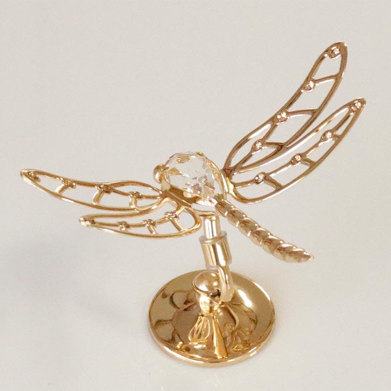 スワロフスキー 置物 トンボ ゴールド クリスタル SWAROVSKI : ZAKKA