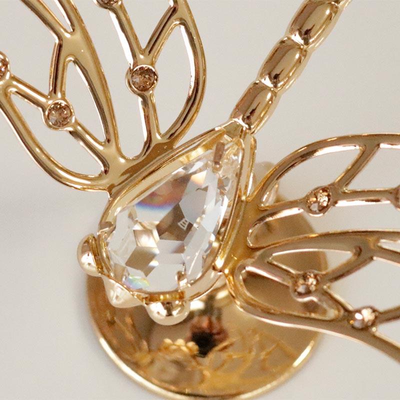 スワロフスキー 置物 トンボ ゴールド クリスタル SWAROVSKI : ZAKKA