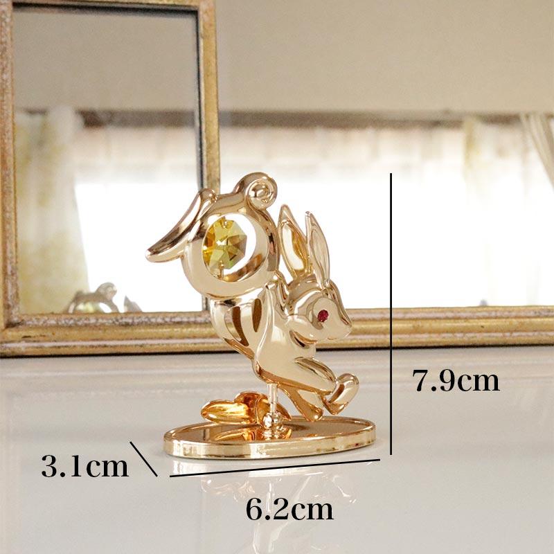 スワロフスキー 置物 動物 うさぎ 干支 ゴールド クリスタル SWAROVSKI