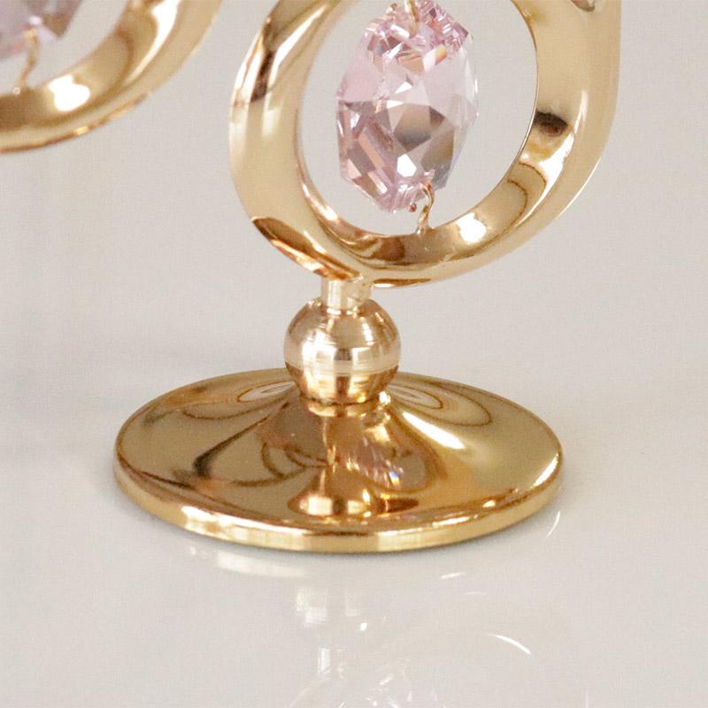 スワロフスキー 置物 音符 雑貨 ゴールド クリスタル SWAROVSKI
