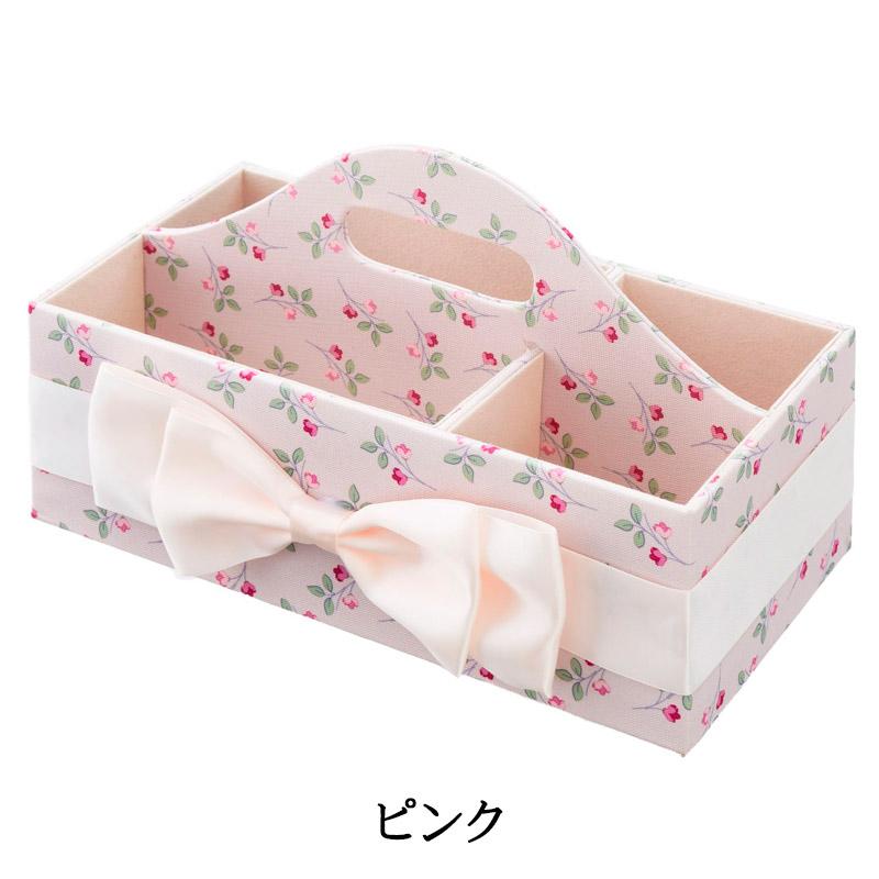 未使用　リモコンラック　小物入れ　ピンク　桃色 リモコンラック おしゃれ 収納 花柄 かわいい リボン ピンク ブルー