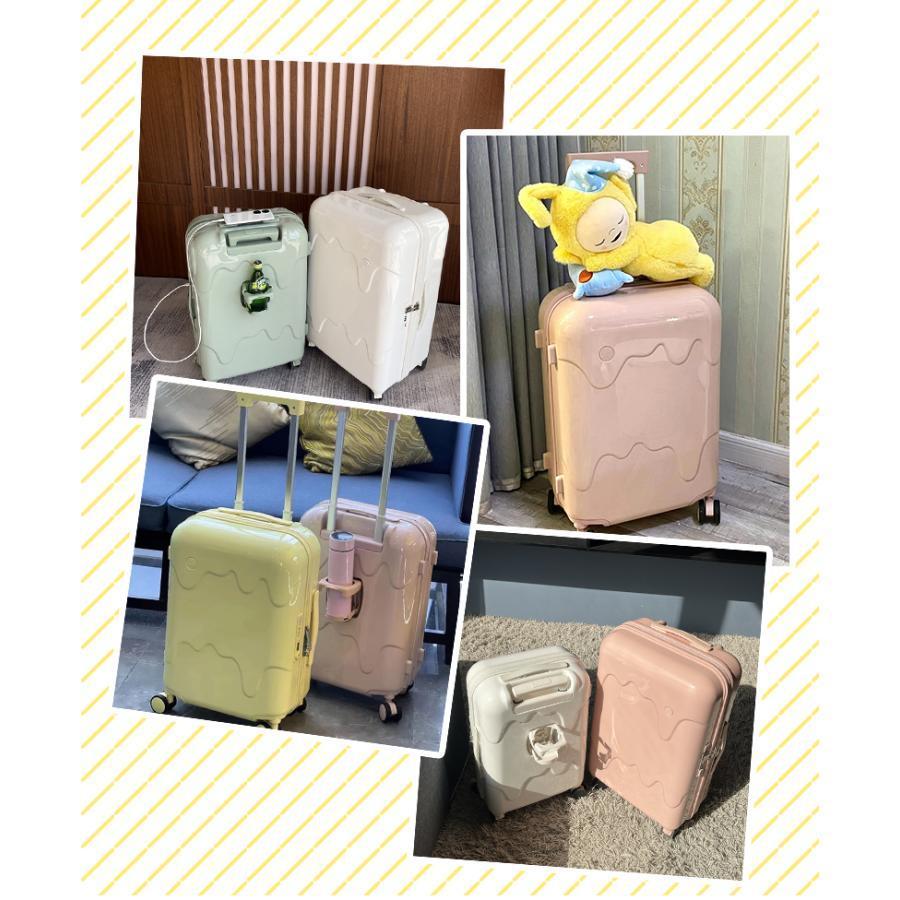 スーツケース アイスクリーム 牛乳 スーツケース USB充電可能 TSAローク搭載 機内持ち込み カップホルダー キャリーケース キャリーバッグ 軽量 短途旅行 ins｜yasunagastore｜12
