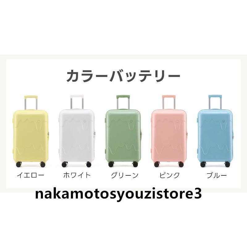 スーツケース アイスクリーム 牛乳 スーツケース USB充電可能 TSAローク搭載 機内持ち込み カップホルダー キャリーケース キャリーバッグ 軽量 短途旅行 ins｜yasunagastore｜10