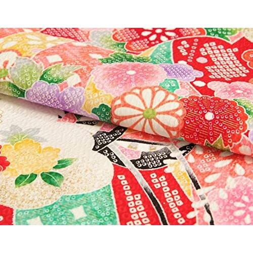 新入荷！ 宮参り　着物　女の子　正絹初着　女の子用産着　赤色　総疋田柄　花車　扇面地紙　金糸刺繍使い 【X2644870891】(16988円)