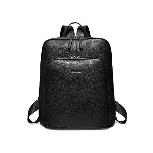 Enmain 黒 リュックレディース 本革レザー ビジネス バックパック 3way