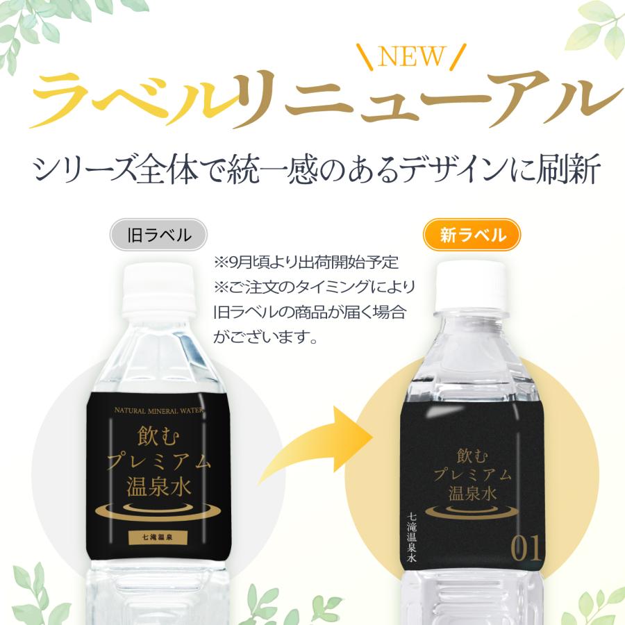 飲むシリカ水 飲むプレミアム 温泉水 七滝温泉 1箱 500ml 24本 硬水