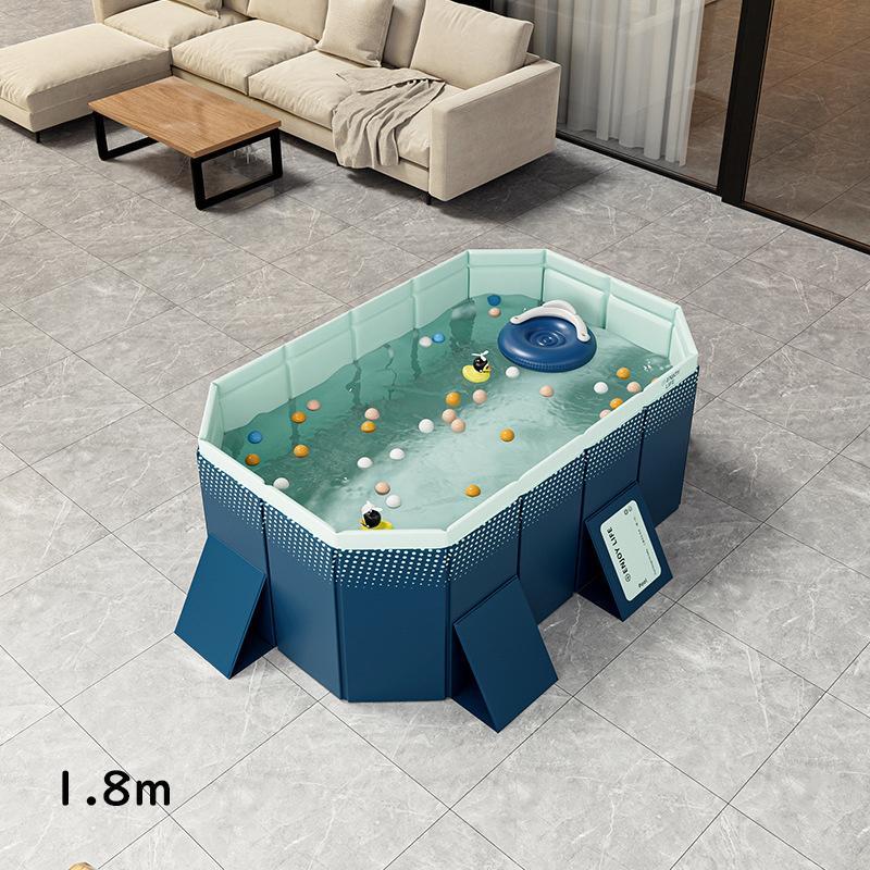 折りたたみ式 空気入れ不要 150cm キッズプール 子供用プール ビニールプール おうちプール 折り畳み プール ベビープール ボールプール ペット用プール 適用人数：1