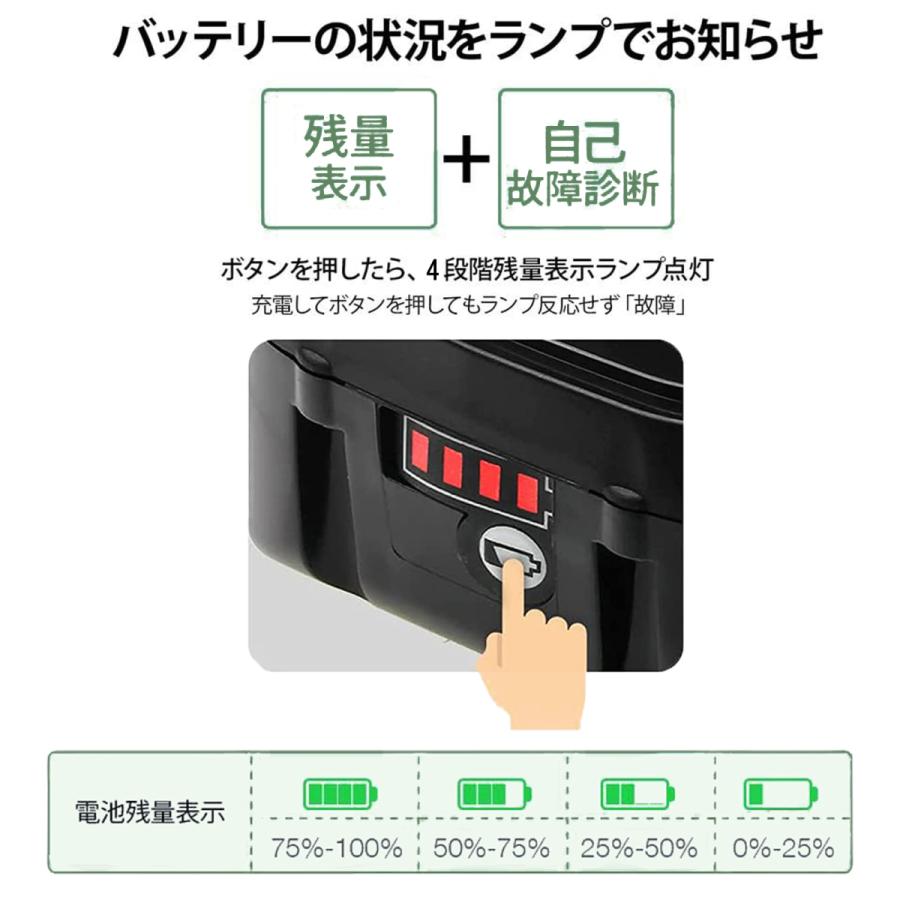 2個セット ハイコーキ 日立 互換 バッテリー 18V BSL1860B 2個セット ハイコーキ 日立 互換 バッテリー 18V BSL1860B