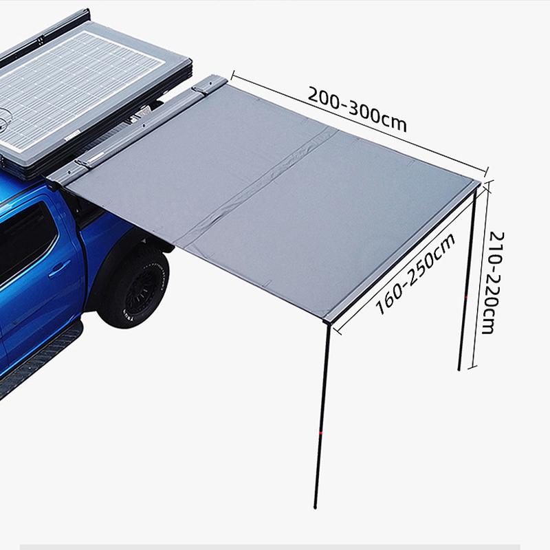CARサイドタープ ブラック ビニール製 大きさ200×250×200cm 10.2kg