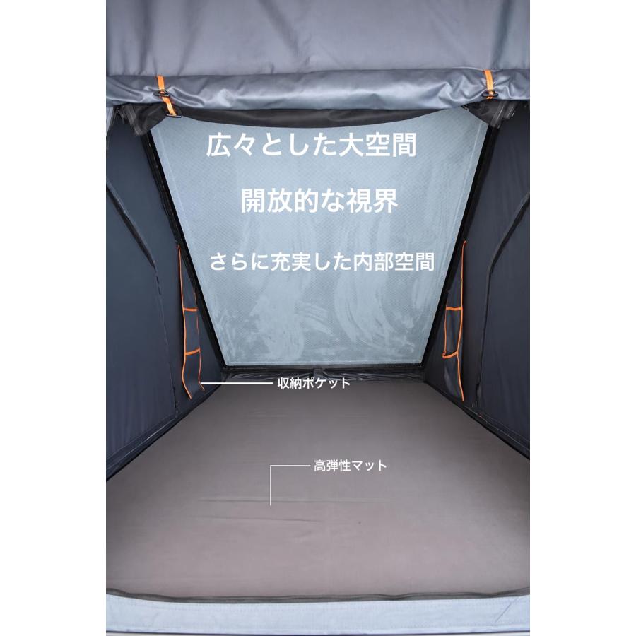 ルーフテント ルーフトップテント 3秒ワンタッチ 折りたたみ式 はしご