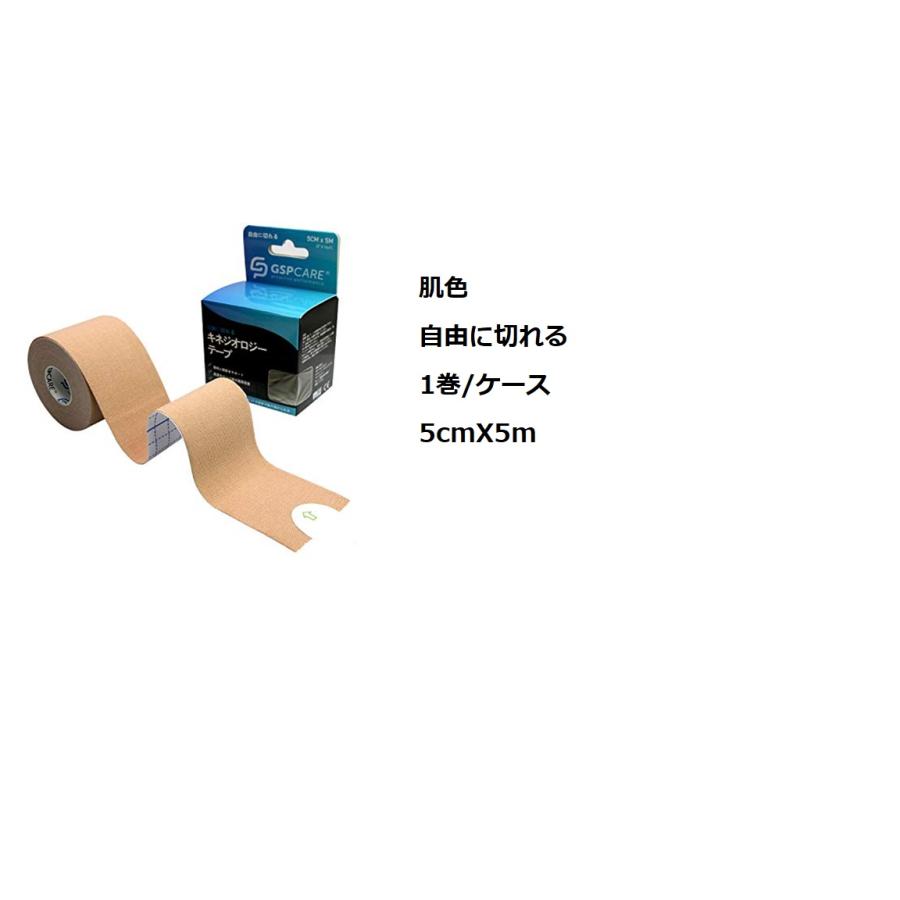 バンテージ 包帯 キネシオロジーテープ(5cm*5m) セルフカット 伸縮固定