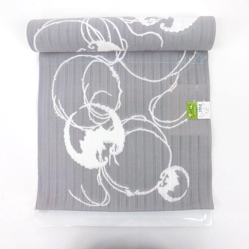 竺仙 反物 【かげろう】 夏着物 反物 小紋 コウモリの丸 グレー レディ―ス 和装 反25-81 新品の画像