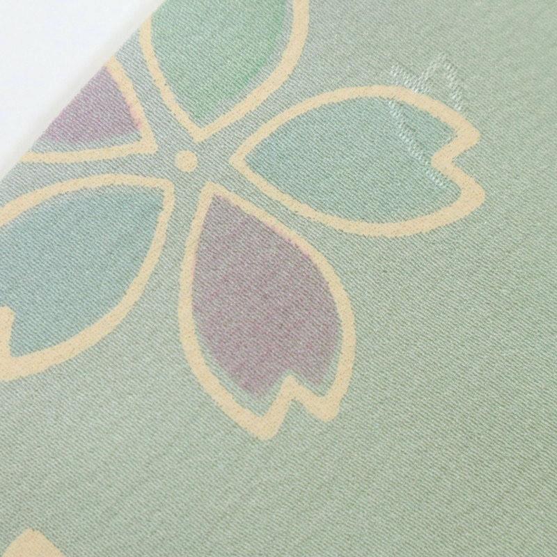 新品 お仕立て上がり 上質長襦袢 筋ぼかし桜 水色 紫 緑 ブルー 正絹 着物 和装 J3-4の画像