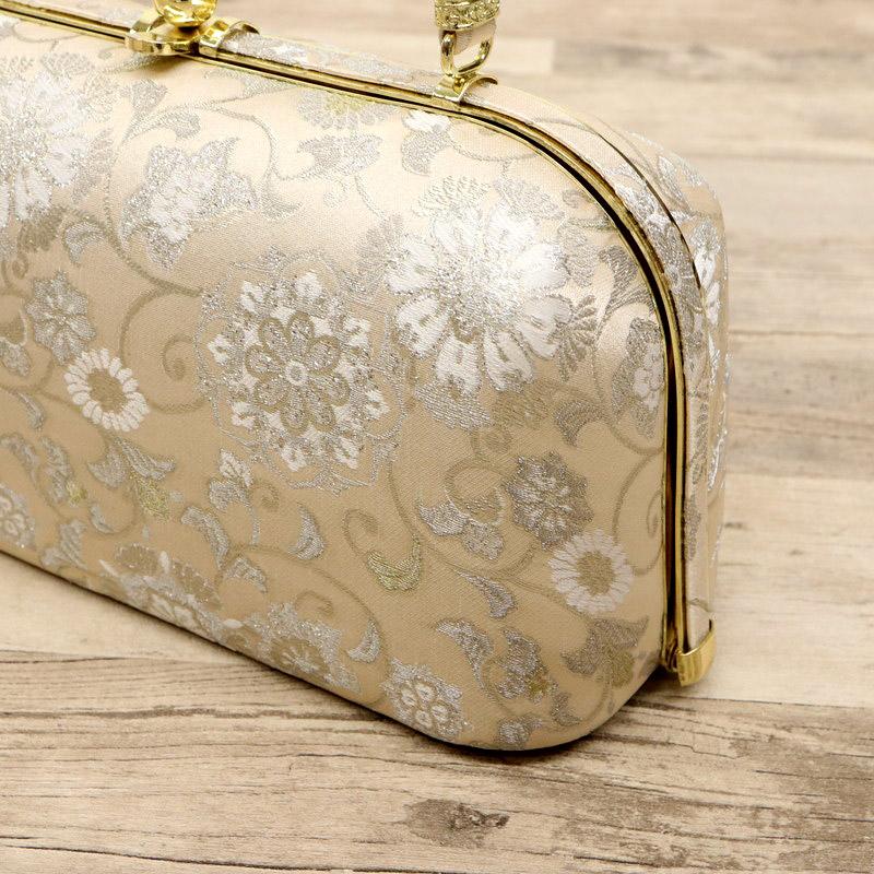 草履バッグセット 花唐草柄 LLサイズ 24.0〜25.5cm 大きいサイズ 帯地 