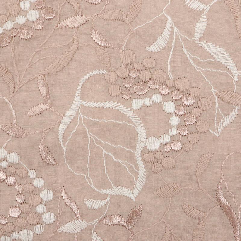 刺繍リーフ半衿 全5色 モダン 日本製 ブラック ホワイト ベージュ