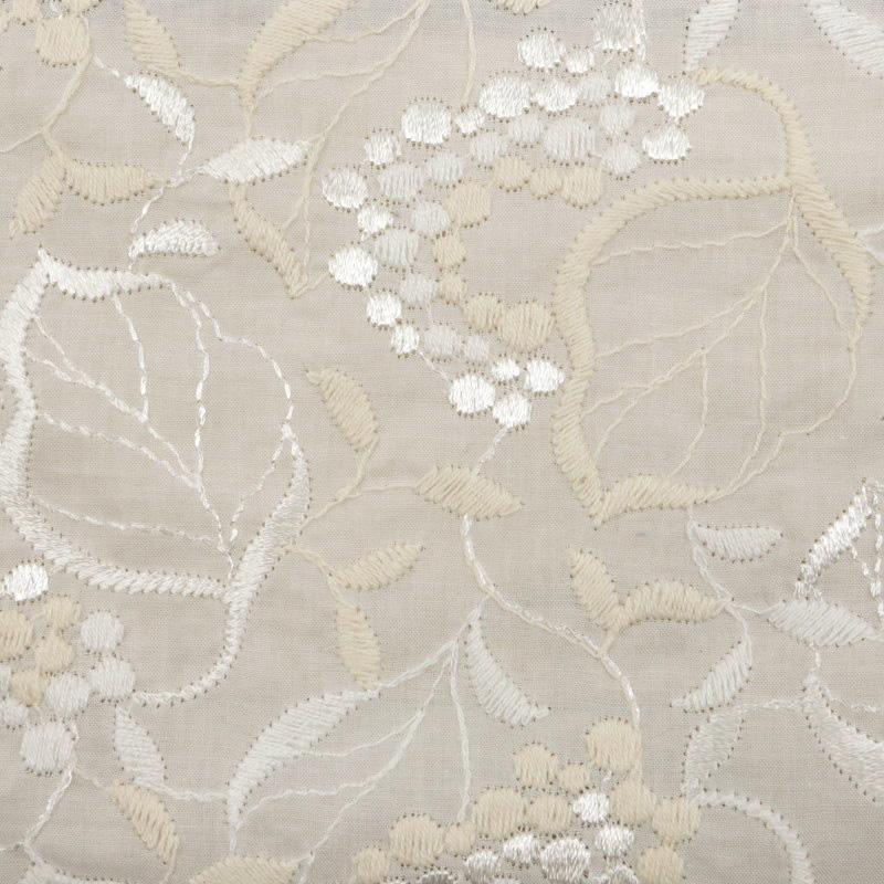 刺繍リーフ半衿 全5色 モダン 日本製 ブラック ホワイト ベージュ