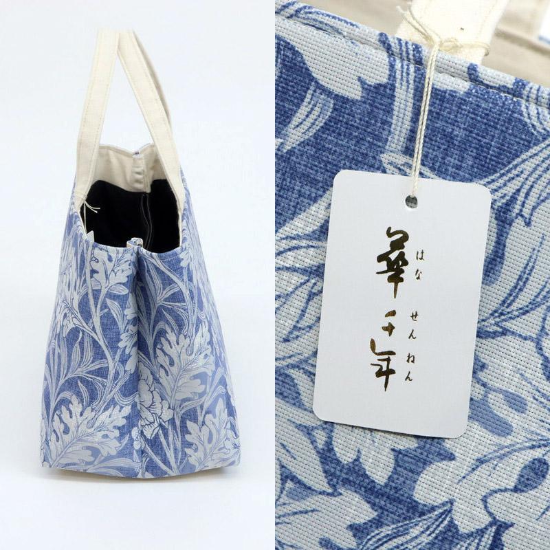 華千年 和装バッグ】百花柄 ハンドバッグ 全2色 日本製 きなりベージュ 