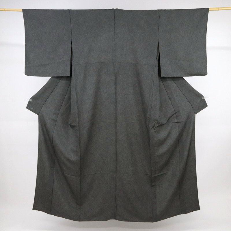 新品 長尺 単衣 江戸小紋 青海鮫 黒 無紋 丹後ちりめん 正絹着物 身丈168cm 裄丈67cm レディース 和装 KB5-8 新品 未使用の画像