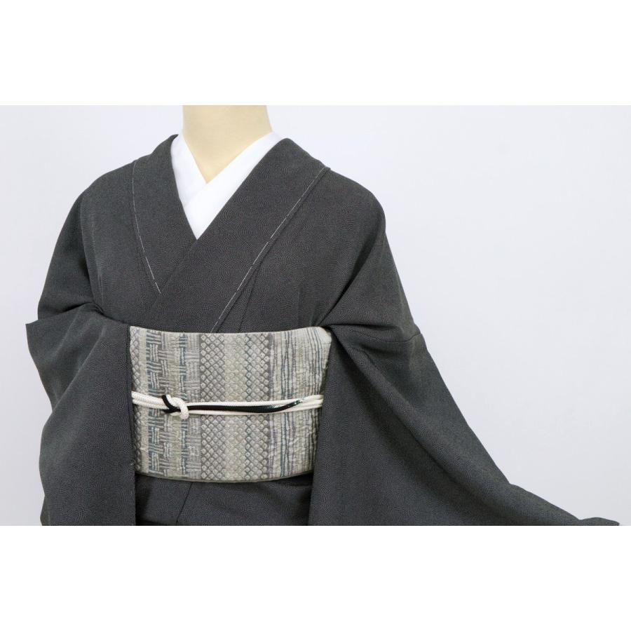 新品 長尺 単衣 江戸小紋 青海鮫 黒 無紋 丹後ちりめん 正絹着物 身丈168cm 裄丈67cm レディース 和装 KB5-8 新品 未使用の画像