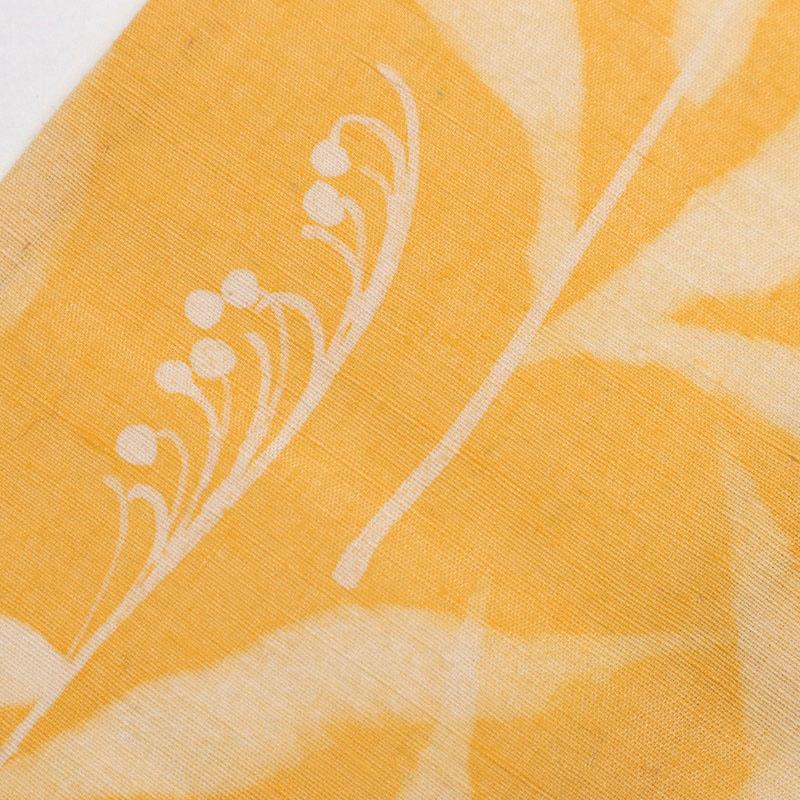 レディース 浴衣 セット 身丈162cm オレンジ とんぼ 花柄 半幅帯 黄色