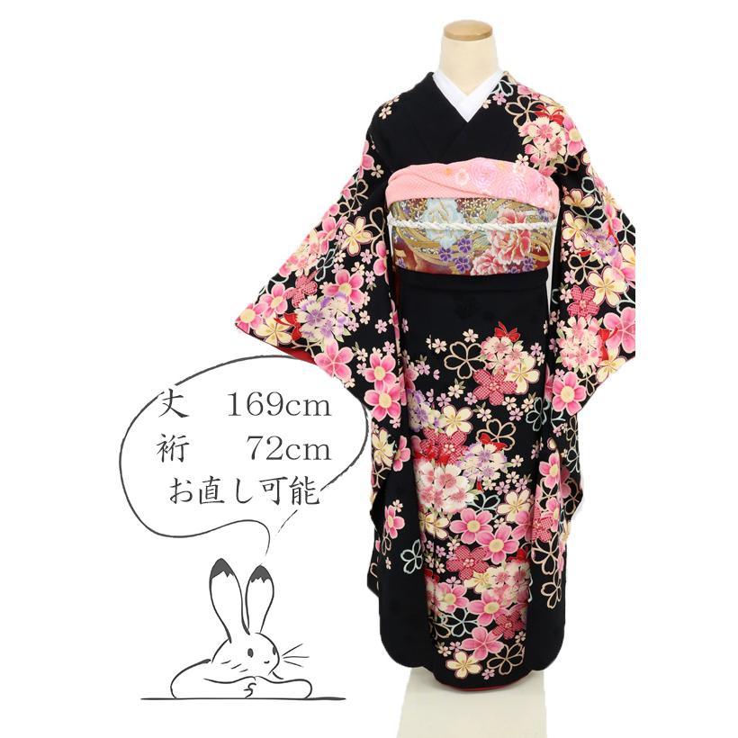 【kansai】正絹　振袖　花柄　地紋 kansai】正絹 振袖 花柄 地紋 レディース
