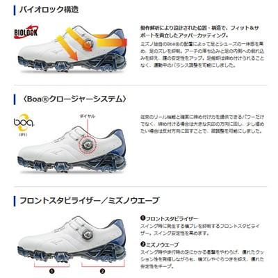MIZUNO（ミズノ） GENEM -ジェネム- 006 Boa メンズ ゴルフ シューズ 