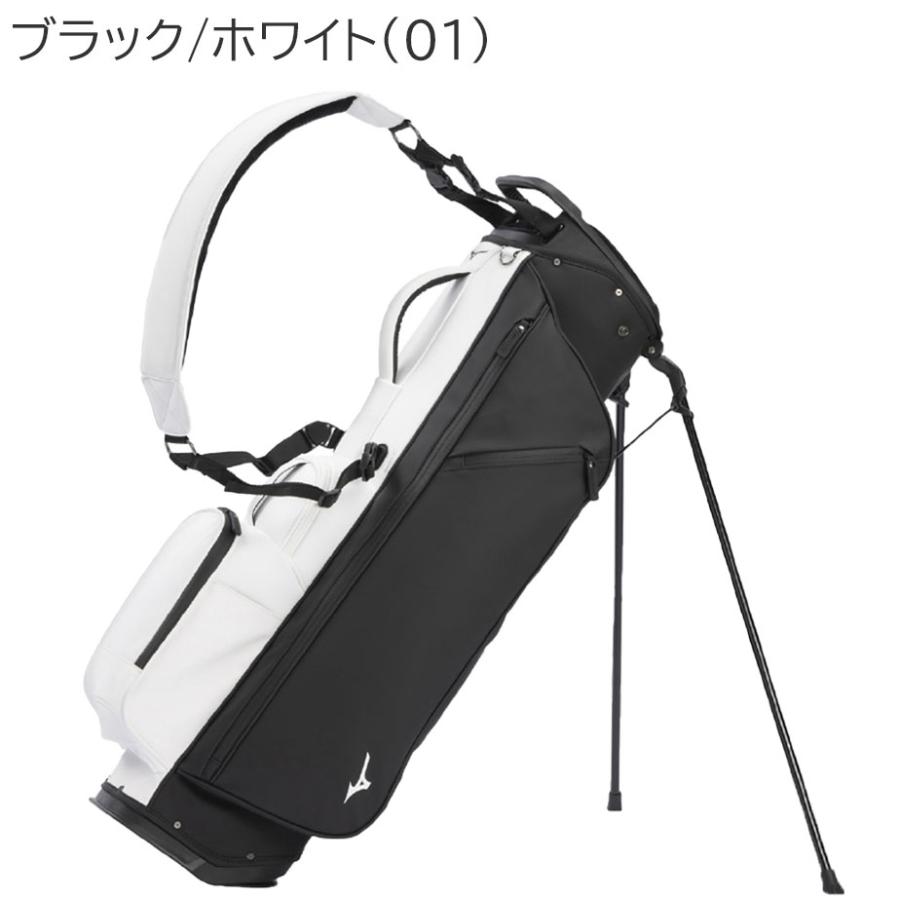 【送料込み】MIZUNO ミズノ　スタンド付きキャディバッグ　メンズ　レディース Mizuno スタンド付きキャディバッグ 青白 MIZUNO ゴルフバッグ