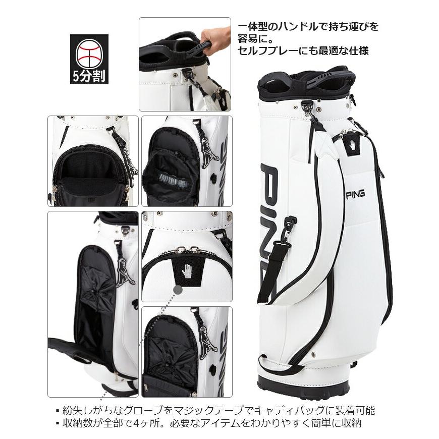 PING キャディバッグ ピン ワンポケット ホワイト 9.0インチ 2.8 PING キャディバッグ ピン ワンポケット ホワイト 9.0インチ 2.8