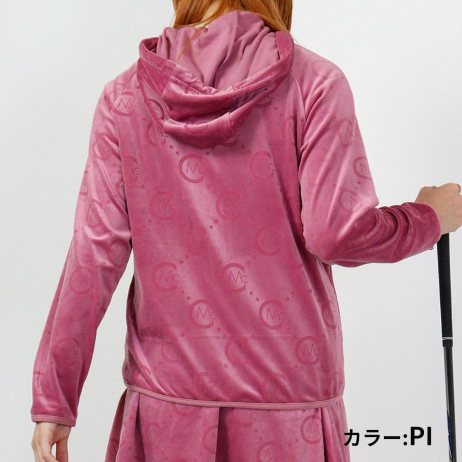 【即納】セシルマクビーグリーン ベロアフーディー CGF2319HD トップス 長袖パーカー フード セットアップ 秋冬 レディース ゴルフウェア CECIL McBEE green CECIL McBEE（セシルマクビー） 【即納】セシルマクビーグリーン