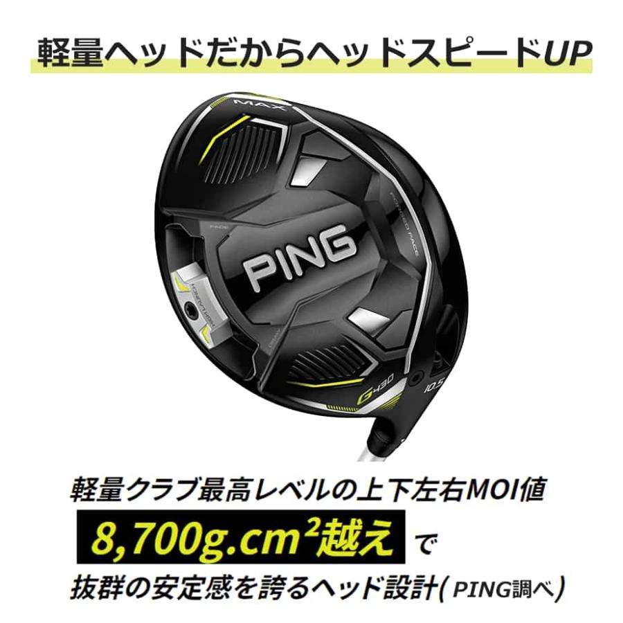 【カスタムフィッティング】ウッド ピン PING G430 HL MAX ドライバーFUJIKURA SPEEDER NX カーボンシャフトメンズ 左用 ゴルフ｜yatogolf｜05