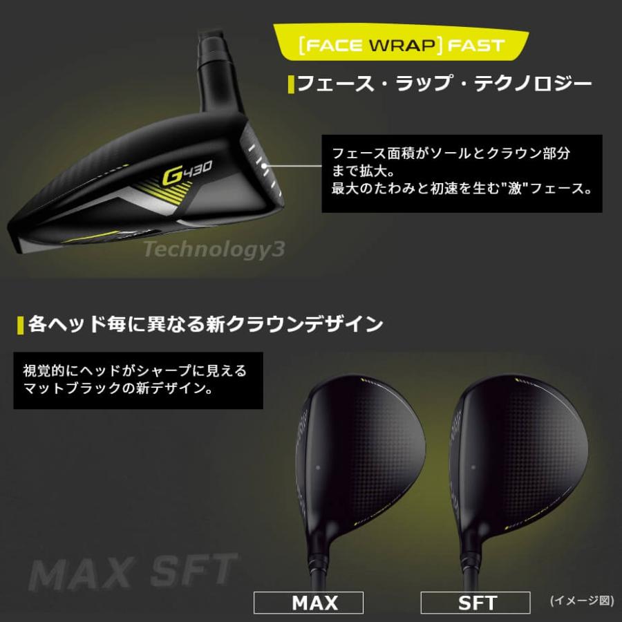 PING G430MAX 5W ツアークローム2.0ブラック ヘッドカバー付き PING