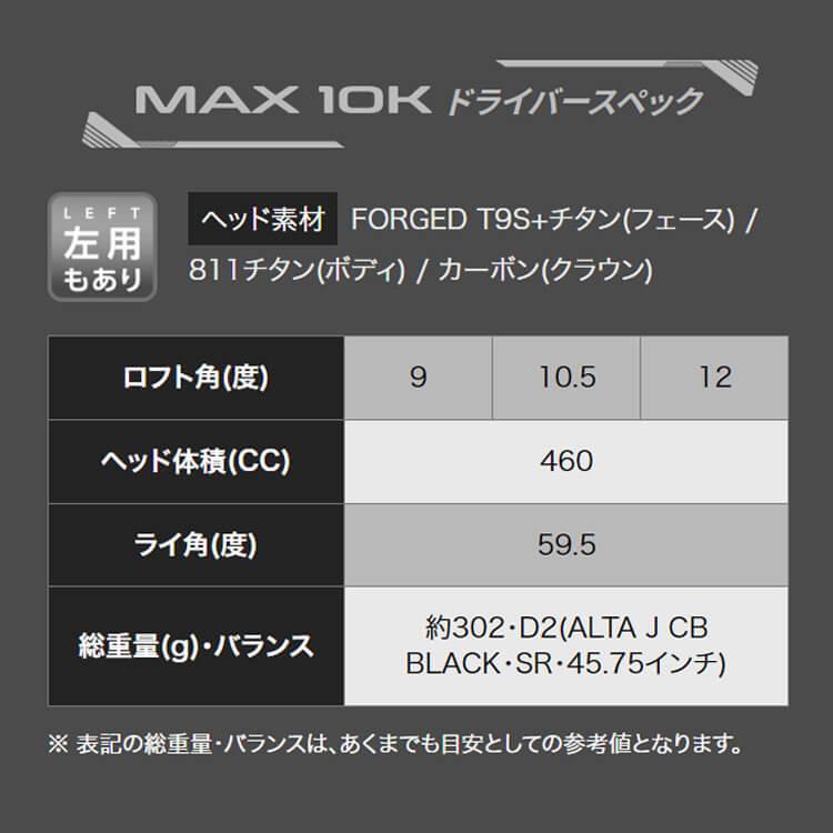 ピン G430 MAX 10K ドライバー ALTA JCB BLACK カーボンシャフト メンズ 左用 マックス テンケイ ゴルフ 日本正規品 PING｜yatogolf｜15