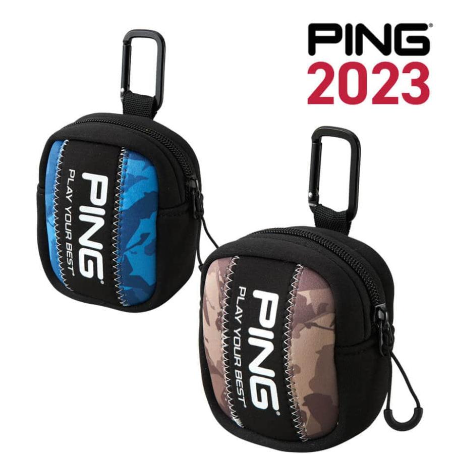 PING（ピン） GB-N2310 カモ ボールケース メンズ ブラウン ブルー