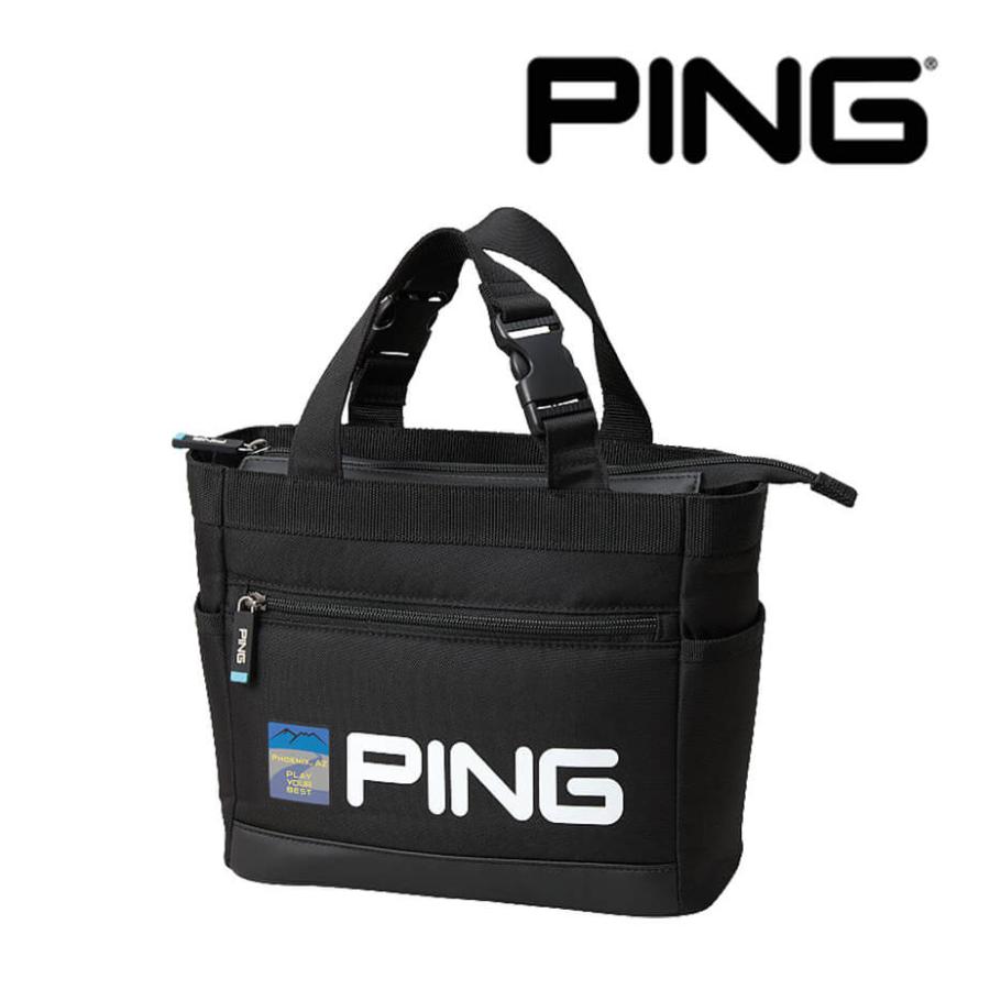 PING（ピン） バッグ フラッグスタッフ ラウンドトートバッグ ブラック