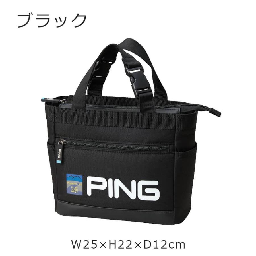 PING ゴルフ トートバッグ ブラック PING（ピン） バッグ フラッグスタッフ ラウンドトートバッグ ブラック
