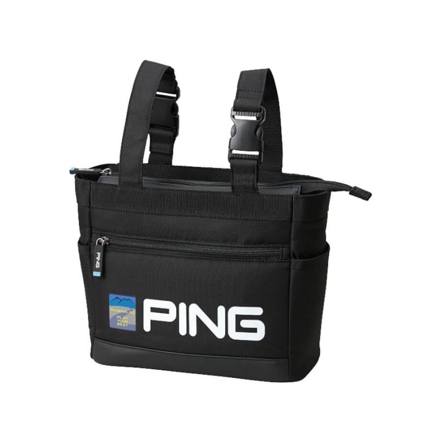 PING（ピン） バッグ フラッグスタッフ ラウンドトートバッグ ブラック