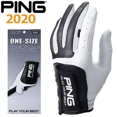 PING（ピン） ゴルフグローブ ワンサイズグローブ ホワイト/ブラック